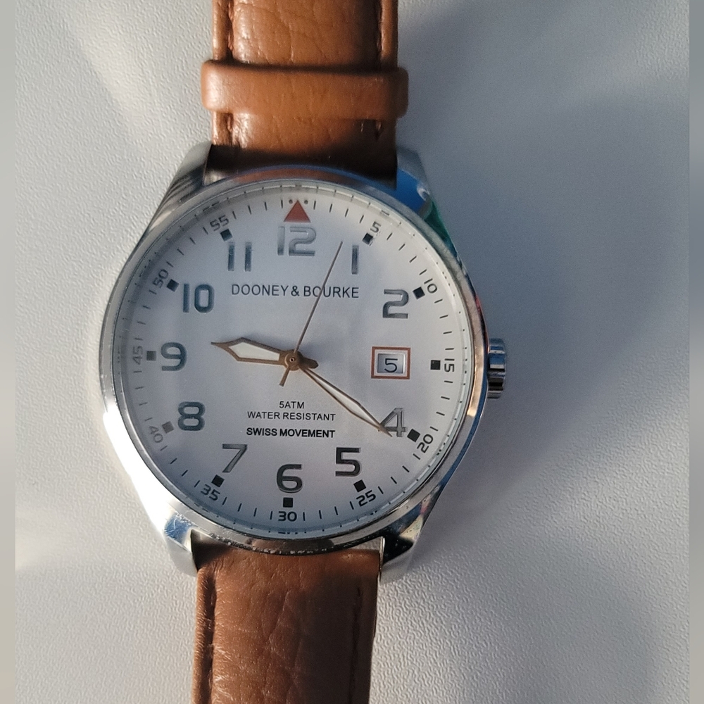 Dooney & Bourke Porter Watch Brown Leather Strap